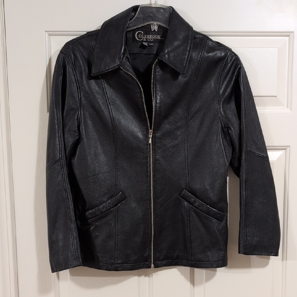 Vintage Colebrook & Co Women's Black Leather Jacket